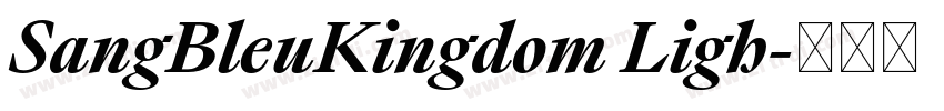 SangBleuKingdom Ligh字体转换